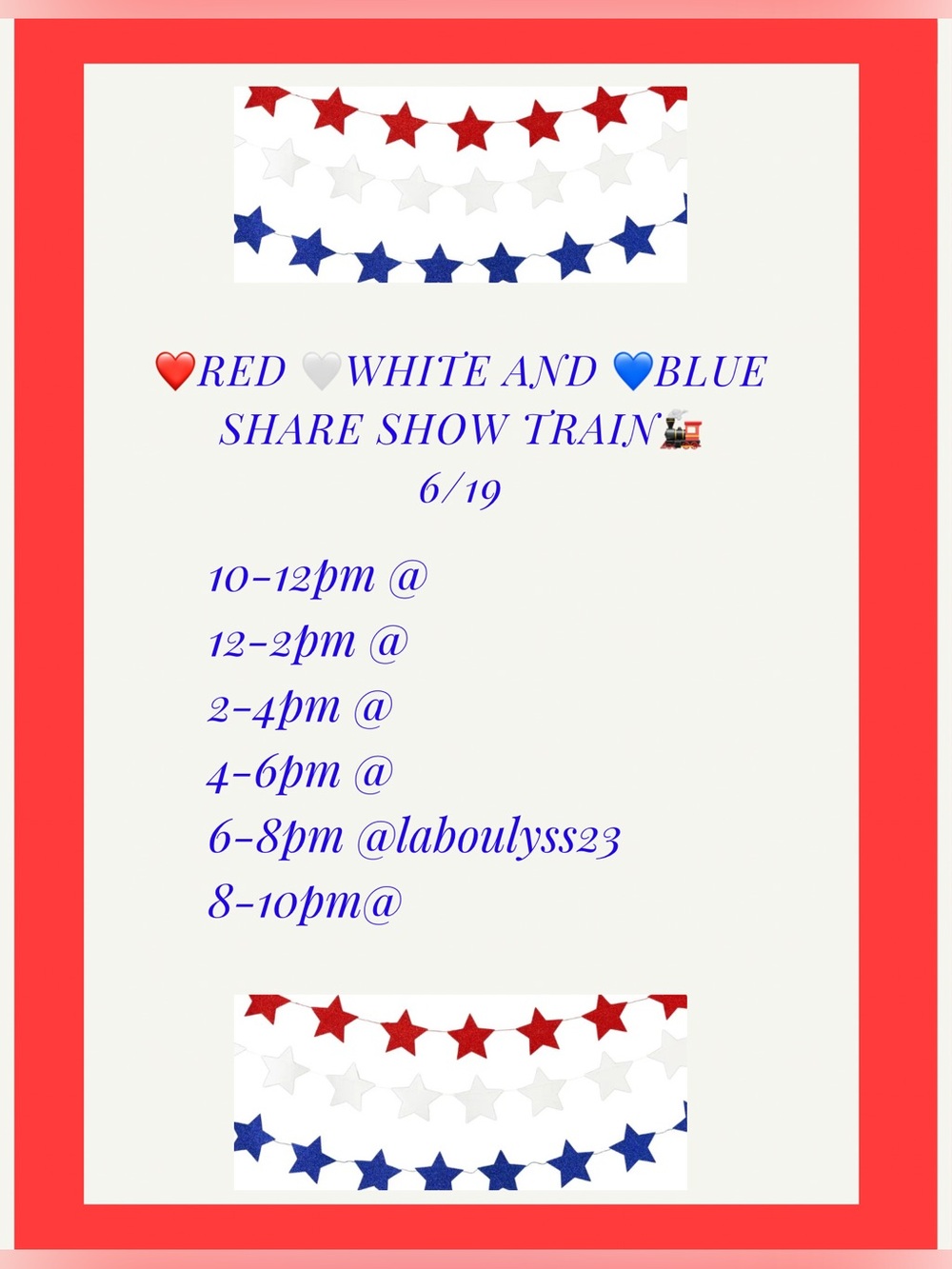 📣TRAIN INFO NOT FLYER